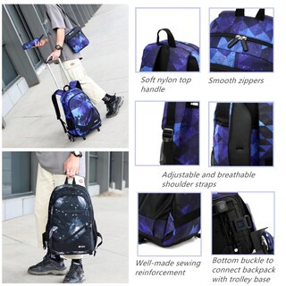 Foto 6 | Foto 6 | Mochila con Ruedas Bansusu Black Galaxy - Venta Internacional