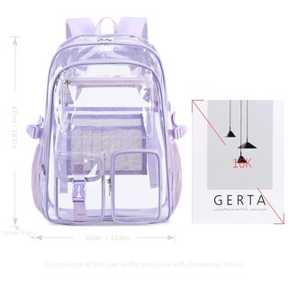 Foto 5 | Foto 5 | Mochila Abshoo Grande Transparente Morada en Edad Escolar - Venta Internacional