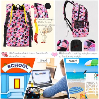 Foto 6 | Foto 6 | Mochila Bansusu de Nailon Morado con Estampado Geométrico - Venta Internacional