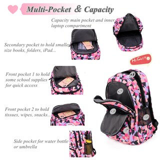 Foto 4 | Foto 4 | Set de Mochila Bansusu con Estampado Geométrico con Bolsa de Almuerzo para Niñas - Venta Internacional