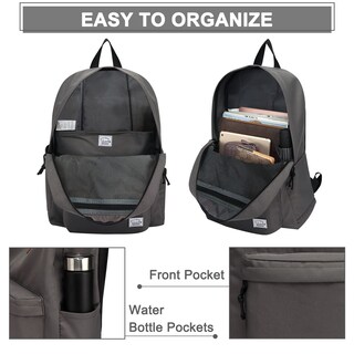 Foto 3 | Foto 3 | Mochila Vaschy Ligera y Resistente al Agua para Escuela color Gris - Venta Internacional
