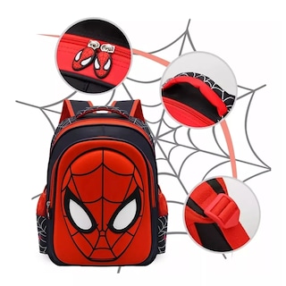 Foto 3 | Foto 3 | Mochila Spider-Man 3D Dibujos Animados Gorra Rojo