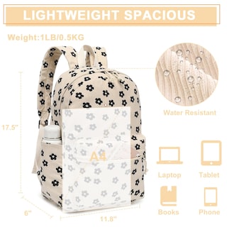 Foto 2 | Foto 2 | Mochila Escolar Bluboon Beige con Espacio para Portátil de 14 Pulgadas - Venta Internacional