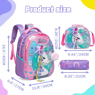 Foto 2 | Foto 2 | Mochila Meetbelify Unicorn con Lonchera para Niñas - Venta Internacional