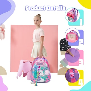 Foto 4 | Foto 4 | Mochila Meetbelify Unicorn con Lonchera para Niñas - Venta Internacional