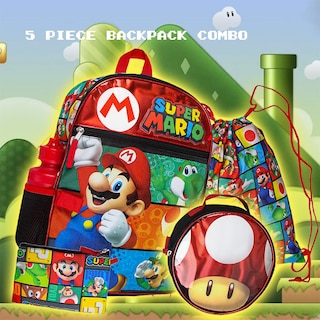 Foto 7 | Foto 7 | Mochila Bioworld Super Mario Juego de 5 Piezas 40 cm - Venta Internacional