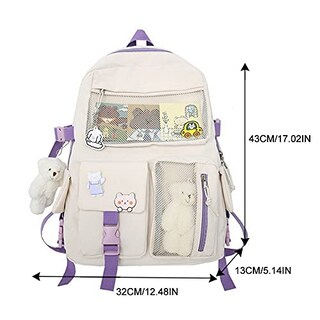 Foto 6 | Foto 6 | Mochila Ggoob Kawaii Con Alfiler Y Accesorios Para Colegiala - Venta Internacional.