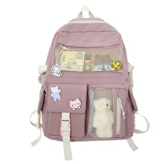 Foto 1 | Foto 1 | Mochila Ggoob Kawaii De Lona De Nailon Impermeable 32 X 11 X 43 Cm, Color Rosa - Venta Internacional.