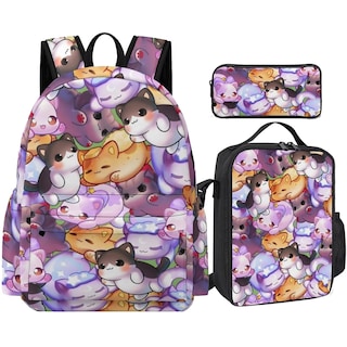 Foto 1 | Foto 1 | Set De Mochila Generic Purple Cat Para Hombre Y Mujer - Venta Internacional.