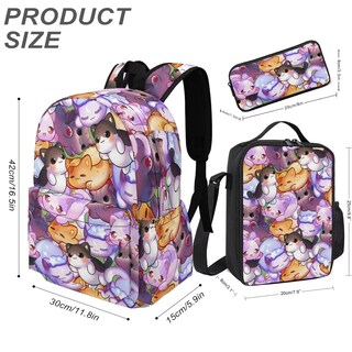 Foto 3 | Foto 3 | Set De Mochila Generic Purple Cat Para Hombre Y Mujer - Venta Internacional.