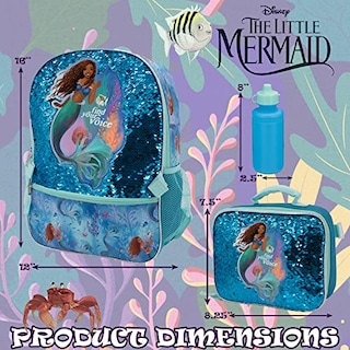 Foto 7 | Foto 7 | Set De Mochilas Disney La Sirenita Movie, 4 Piezas - Venta Internacional.