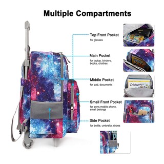 Foto 3 | Foto 3 | Mochila con Ruedas Tilami Galaxy de 18 Pulgadas para Niños - Venta Internacional