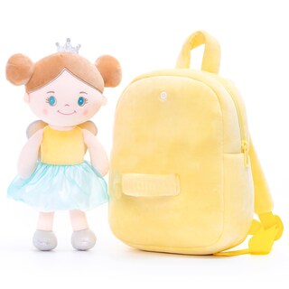 Foto 3 | Foto 3 | Mochila Gloveleya para Niños Pequeños con Muñeca de Trapo de 23 cm Amarilla - Venta Internacional
