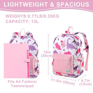 Foto 2 | Foto 2 | Mochila Vaschy Kids con Diseño de Dinosaurio Rosa 38 cm - Venta Internacional