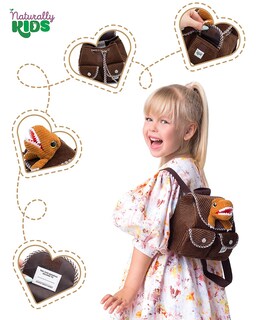 Foto 3 | Foto 3 | Minimochila Naturally Kids con Diseño de Dinosaurio para Niños de 2 a 5 Años - Venta Internacional