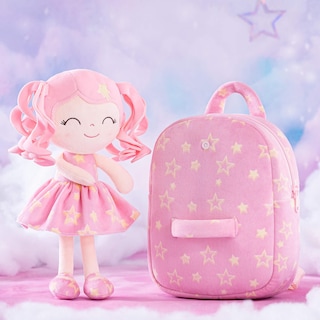 Foto 7 | Foto 7 | Mochila Gloveleya para Niña Pequeña con Muñeco de Peluche de 23 cm color Rosa - Venta Internacional
