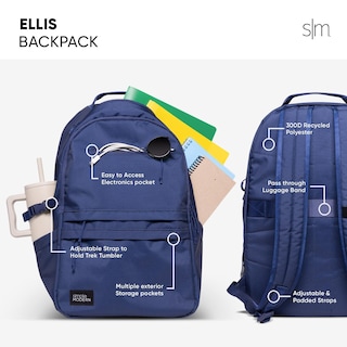 Foto 3 | Foto 3 | Mochila Simple Modern Ellis Para Niños En Edad Escolar, 25 L, Color Blanco Y Negro - Venta Internacional.