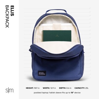 Foto 5 | Foto 5 | Mochila Simple Modern Ellis Para Niños En Edad Escolar, Azul Marino, 25 L - Venta Internacional.