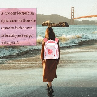 Foto 4 | Foto 4 | Mochila Fomaris Pink Clear Para Niñas Y Mujeres De 40 Cm Con Botella De 2 Litros - Venta Internacional.