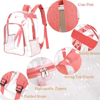 Foto 6 | Foto 6 | Mochila Fomaris Pink Clear Para Niñas Y Mujeres De 40 Cm Con Botella De 2 Litros - Venta Internacional.
