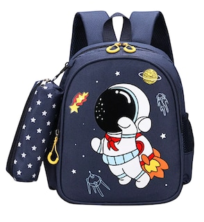 Foto 1 | Foto 1 | Mochila Impermeable Diseño En Tela De Nailon, Astronauta Azul Marino