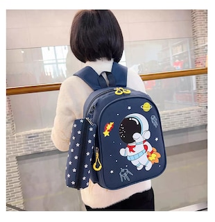 Foto 2 | Foto 2 | Mochila Impermeable Diseño En Tela De Nailon, Astronauta Azul Marino