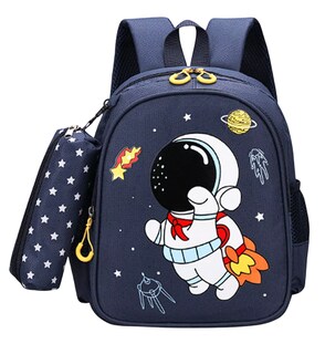 Foto 1 | Foto 1 | Mochila Impermeable Diseño En Tela De Nailon, Astronauta Azul Marino
