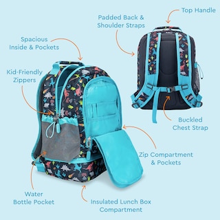 Foto 3 | Foto 3 | Mochila y Bolsa de Almuerzo Aislante Bentgo Kids Prints Dinosaur - Venta Internacional