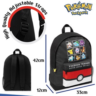 Foto 6 | Foto 6 | Mochila Escolar Pokémon Kids Pikachu Eevee Pokeball - Venta Internacional.