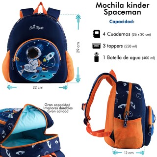 Foto 3 | Foto 3 | Mochila Escolar Kinder Sun Astronauta 3d