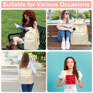 Foto 4 | Foto 4 | Mochila Bluboon Para Niñas En Edad Escolar Y Mujer, Pana, 13 Pulgadas - Venta Internacional.