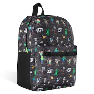 Foto 1 | Foto 1 | Mochila Escolar Minecraft Kids Con Bolsillo Frontal Black App - Venta Internacional.