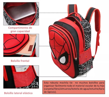 Foto 3 | Foto 3 | Mochila Preescolar Xtellar Rojo Spider Niños