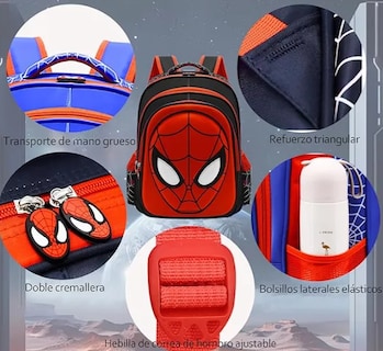 Foto 4 | Foto 4 | Mochila Preescolar Xtellar Rojo Spider Niños