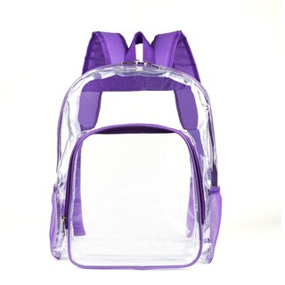 Foto 7 | Foto 7 | Mochila Transparente Jomparo Púrpura De Pvc Transparente Para La Escuela - Venta Internacional.