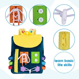 Foto 3 | Foto 3 | Mochila para Niños White Dolphin Toys Develop Motor Skills Navy - Venta Internacional