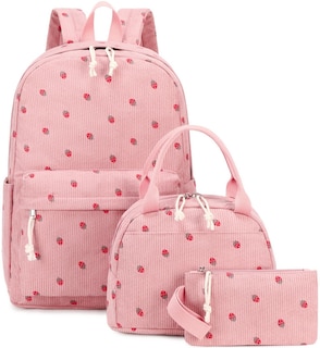 Foto 1 | Foto 1 | Mochila Escolar Bluboon Rosa para Adolescentes o Niñas + Lonchera + Lapicera - Venta Internacional