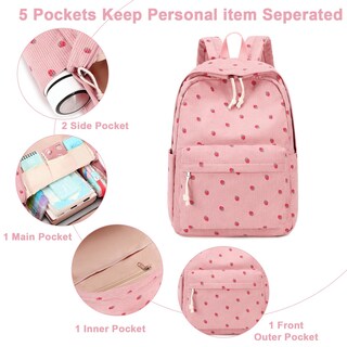 Foto 2 | Foto 2 | Mochila Escolar Bluboon Rosa para Adolescentes o Niñas + Lonchera + Lapicera - Venta Internacional