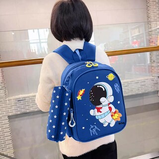 Foto 3 | Foto 3 | Mochila Impermeable Belug Diseño Astronauta En Tela De Nailon, Azul
