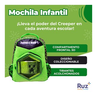 Foto 3 | Foto 3 | Mochila Primaria Infantil Microsoft Minecraft 20 L