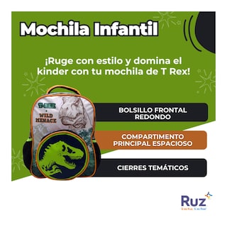 Foto 3 | Foto 3 | Mochila Primaria Infantil Universal Jurassic World Evergreen 20 L