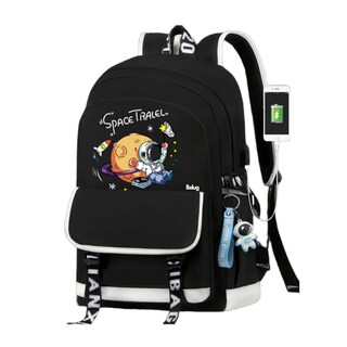 Foto 1 | Foto 1 | Mochila Astronauta Luminosa Belug Brilla Contra Agua Con Lapicera Negro