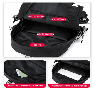 Foto 3 | Foto 3 | Mochila Astronauta Luminosa Belug Brilla Contra Agua Con Lapicera Negro