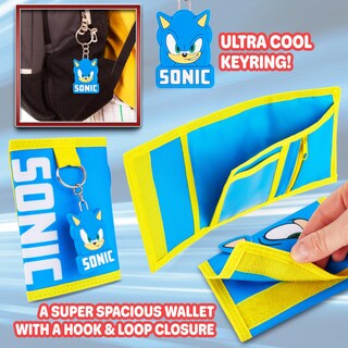 Foto 6 | Foto 6 | Billetera Sonic The Hedgehog Boys Con Llavero Para Niños - Venta Internacional.