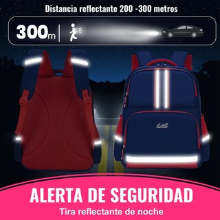 Foto 5 | Foto 5 | Mochila De Escolar Primaria Para Niños Y Niñas Gran Capacidad Impermeable Lab.g Azul
