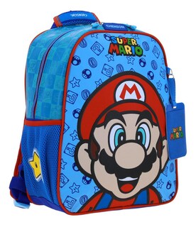 Foto 3 | Foto 3 | Mochila Super Mario Sonriente Estampado Relieve Azul Kinder Mb6613 Chenson