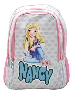 Foto 1 | Foto 1 | Mochila Nancy Con Porta Laptop Estampado Rosa Azul Primaria 16020 Famosa