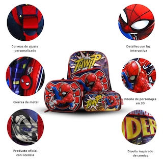 Foto 2 | Foto 2 | Combo Mochila, Lonchera Y Lapicera Spiderman Luz Interactiva
