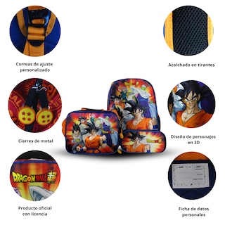 Foto 2 | Foto 2 | Combo Mochila Lonchera Y Lapicera Dragon Ball