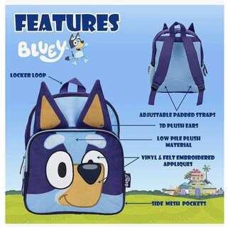 Foto 5 | Foto 5 | Mochila Infantil Family & Friends Color Azul 12 Pulgadas Felpa Con Orejas Y Apliques 3d Correas Ajustables Y Espalda Ac